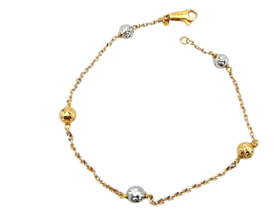 bracciale raspini oro sfere