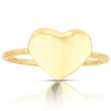 Anello con cuore satinato