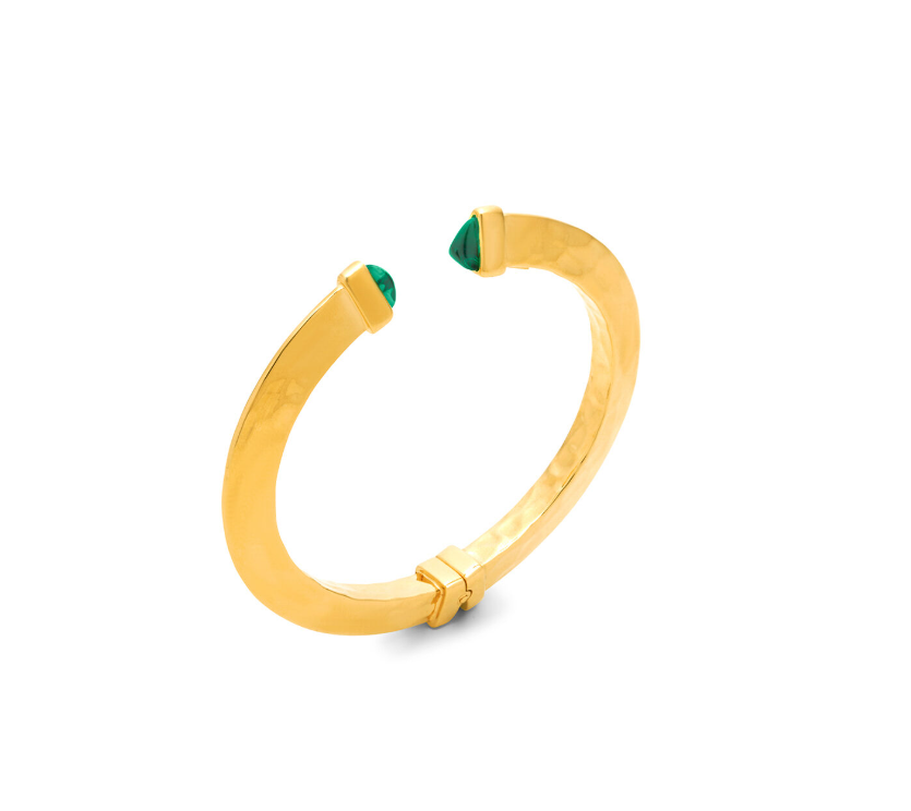 bangle green blade piccolo dorato