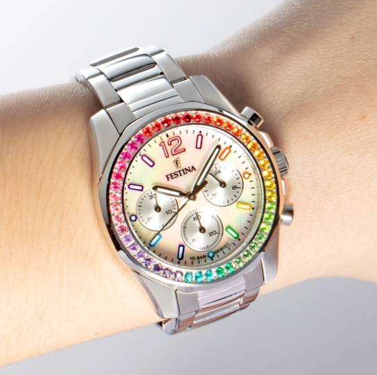 cronografo festina rainbow zirconi